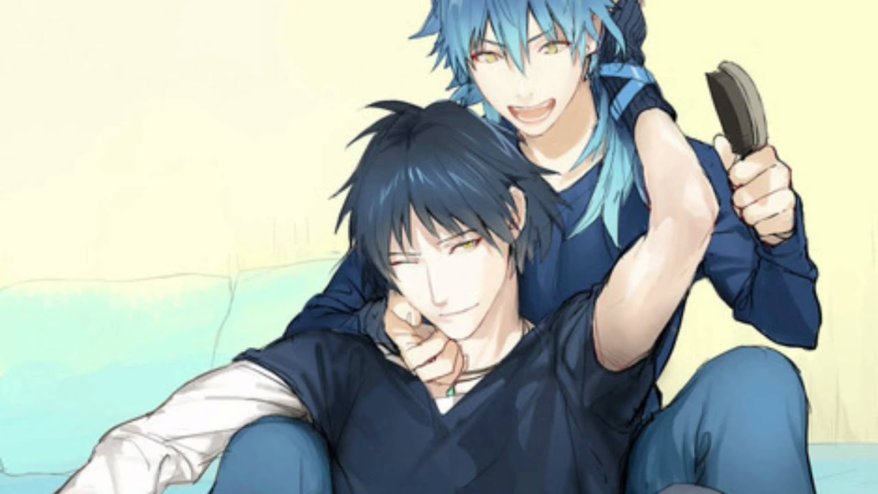 Яой манга синем. DMMD Аоба и РЕН. DRAMATICAL Murder РЕН. DRAMATICAL Murder Аоба и РЕН.