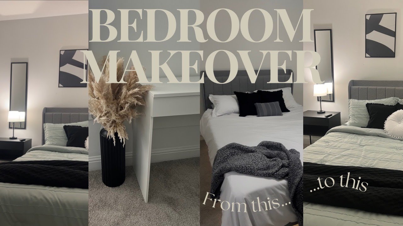 EXTREME BEDROOM MAKEOVER | pinterest inspired transformation + new ...