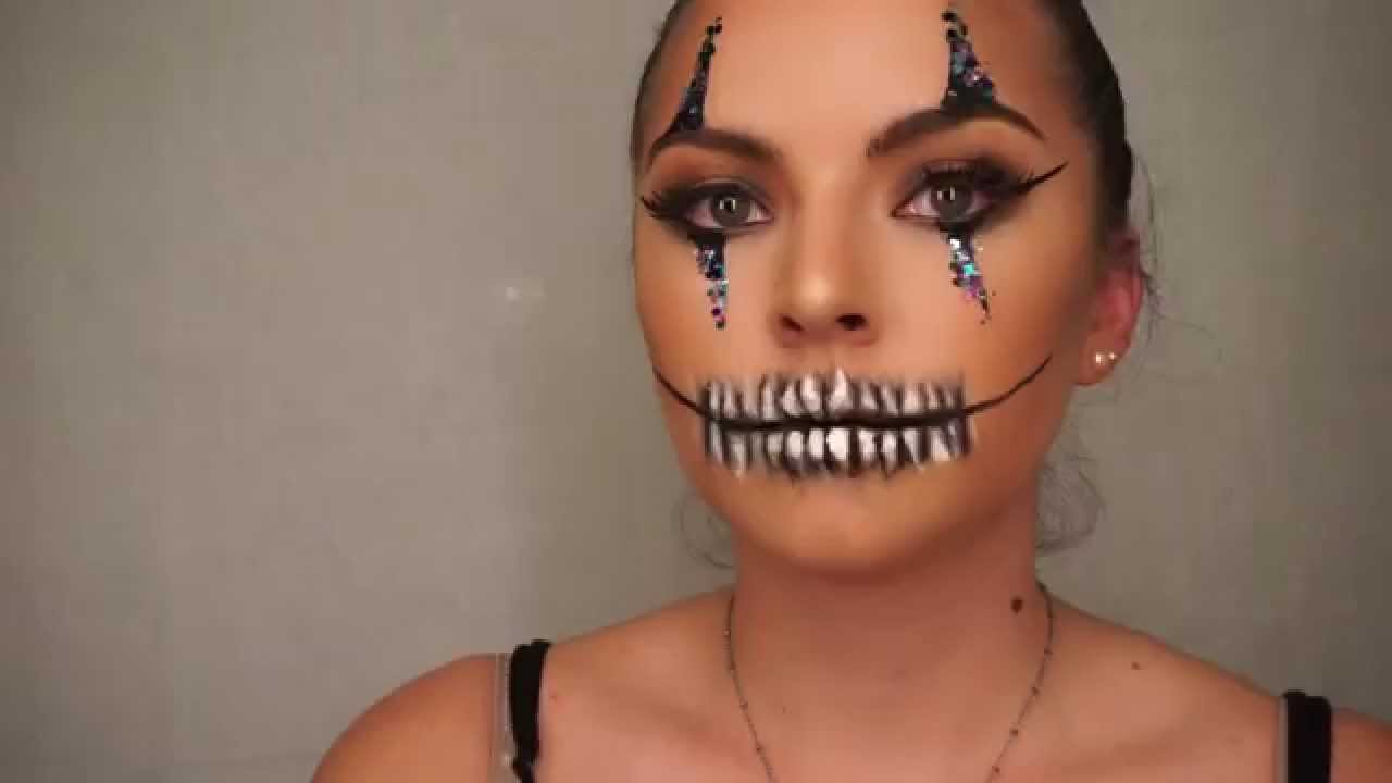 Skull Clown Makeup - YouTube