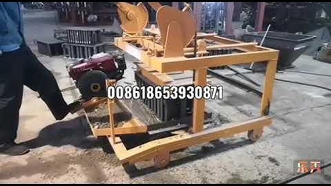 QMR4-45 Diesel egg laying concrete block making machine tested video