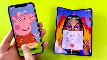 iPhone 11 Pro Max vs Samsung Galaxy Z fold 3 Incoming call & Outgoing call