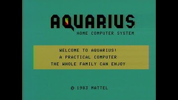 Mattel Aquarius Extended Test Footage