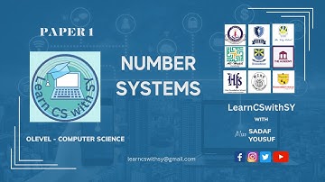 1.1 Number Systems: Denary/Decimal to binary & Binary to denary/ decimal conversion -paper 1