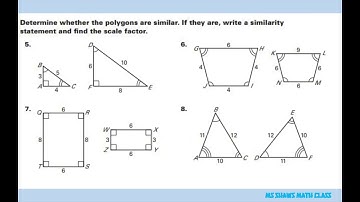 Are the polygons similar, if so, write a similarity statement and find scale factor