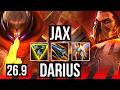 JAX vs DARIUS (TOP) | Good KDA: 16/1/13 | KR Master | 26.9
