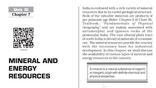 Mineral and Energy Resources Class 12 Geography (India People and Economy)