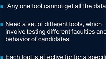 Interviewing Selection tool