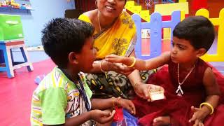 Raksha Bandhan at Giraffe PreSchool, Old Washermenpet