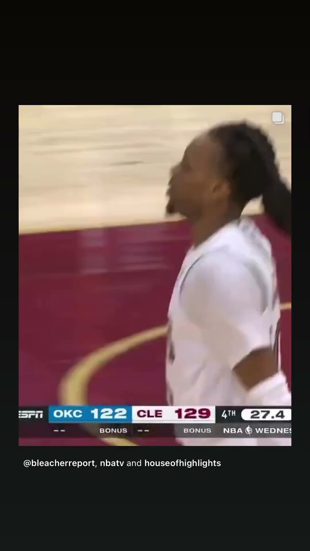 Cavs snaps Thunders 15 game win streak #hoodnews #okcthunder #cavs #NBA #shortvideo #omg #how #wow