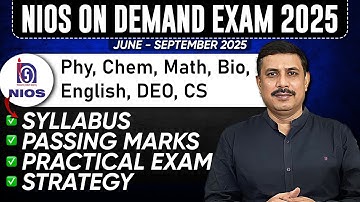 NIOS PCMB Class 12 Syllabus On Demand Exam | NIOS ODE Syllabus