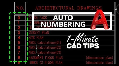 Auto Numbering in AutoCAD