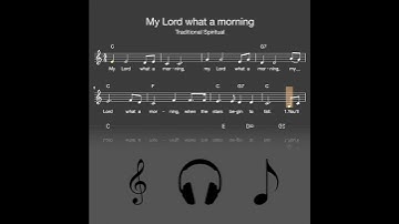Thumbnail of #Shorts: Lied: My Lord what a morning (Spiritual / Melodie, Akkorde, Noten,Text)