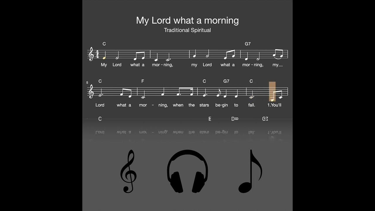 #Shorts: Lied: My Lord what a morning (Spiritual / Melodie, Akkorde, Noten,Text)