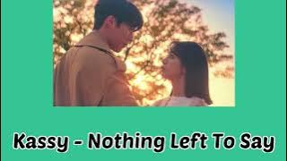 Kassy (케이시) – Nothing Left To Say Lyrics My Roommate Is A Gumiho OST Part 5 [Han-Rom-Indo]