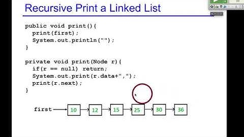 Recursively print a linked list