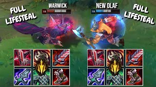 FULL LIFESTEAL OLAF vs FULL LIFESTEAL WARWICK FIGHTS & Best Moments!