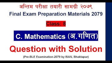 C. Math Question with Solution for Class 8