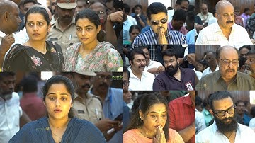 Malayalam Actress and Actors line up to pay tribute to Kaviyoor Ponnamma | Kaviyoor Ponnamma Funeral