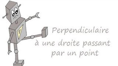 Tracer la perpendiculaire à une droite passant par un point