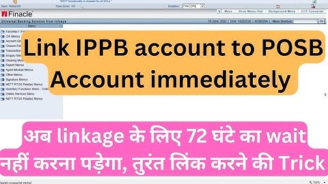 How to link IPPB account to POSB Account immediately