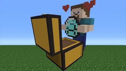 Minecraft Tutorial: How To Make A Diamond Chest Steve Statue