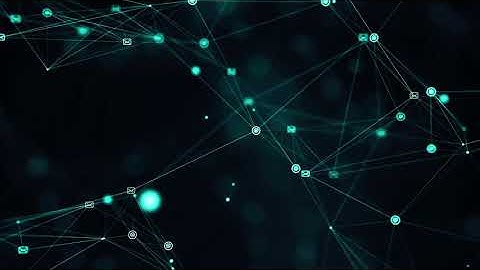 Neon Abstract Geometrical Line Of A Communication Network || 4k Background