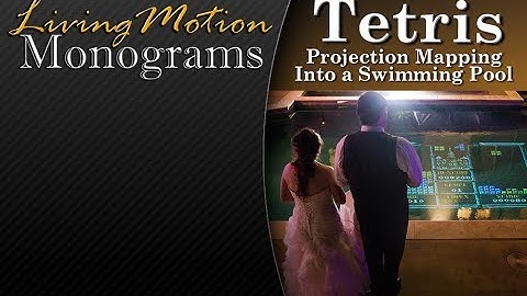 Tetris Game projected into a Swimming Pool