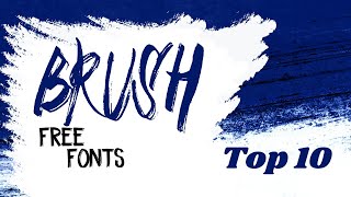 Top 10 Brush Font | Download Brush Font| How to add fonts to CANVA screenshot 2