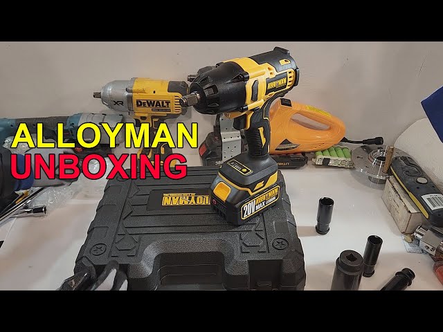 Alloyman 1/2 inch Brushless Impact Wrench Unboxing And Field Test. 