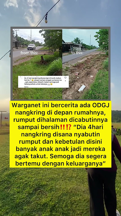 This netizen said that there was a ODGJ perched in front of his house, he pulled out the grass in...