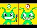 This is the way Song - Brush your teeth right with Groovy The Martian Nursery Rhymes for children