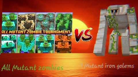 All Mutant Zombies Vs 7 Mutant iron golems(Mechanicraft)| Minecraff mob battle| mod s/addons Battle 