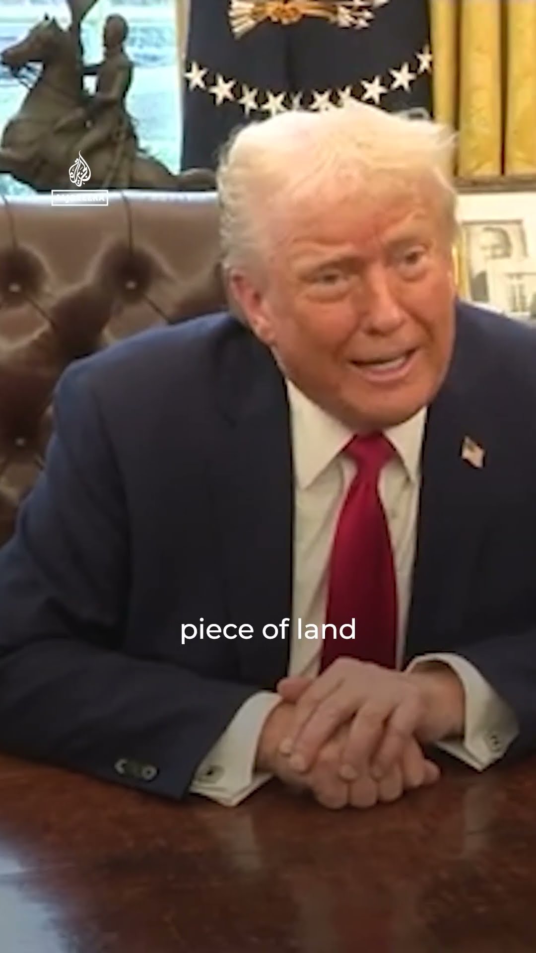Trump compares Israel's 'tiny land' in the Middle East to a pen on his desk | AJ#shorts