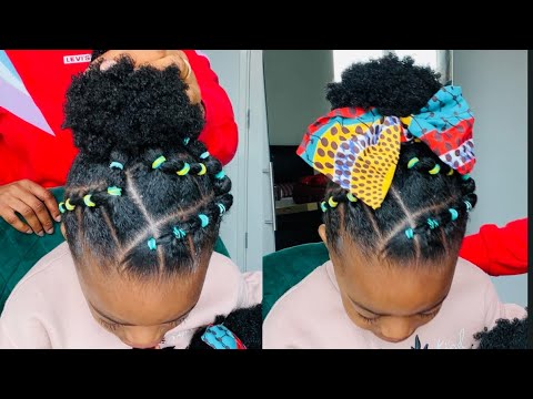 Toddler Hairstyle 👧🏽 | Elastic Hairstyle - YouTube