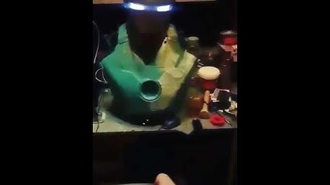 3D printed iron man mk42 "robot" bust. IR remote and neck servo.