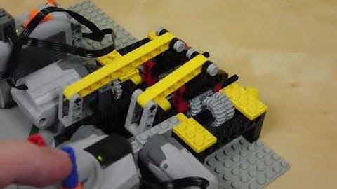Lego 4-speed remote controlled linear gearbox