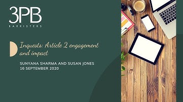 Inquests webinar from 3PB - 16 September 2020