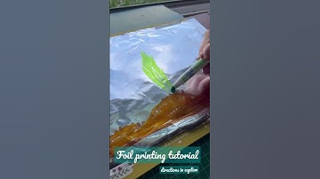 Foil printing tutorial | markers + foil “painting” kids art ideas | how to foil art #timelapseart
