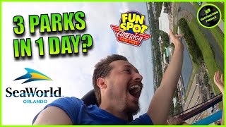 Three Theme Parks In One Day Sea World Orlando & Fun Spot VLOG 2021