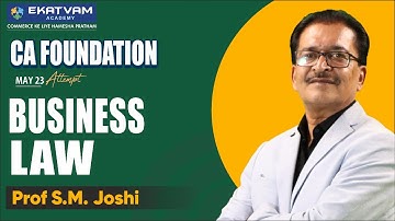 CA Foundation Business Law Lecture 4 | New Batch For May 23 Attempt | CA Foundation Classes In Pune