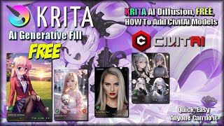 KRITA AI Diffusion FREE, HOW To Add CivitAi Models