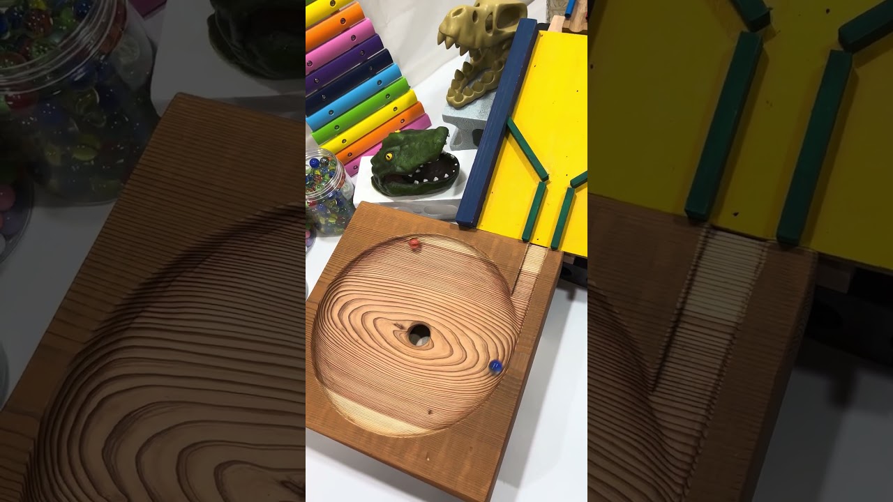 HABA Melody Slope + Wooden Funnel 💫 Marble Run Race ASMR②