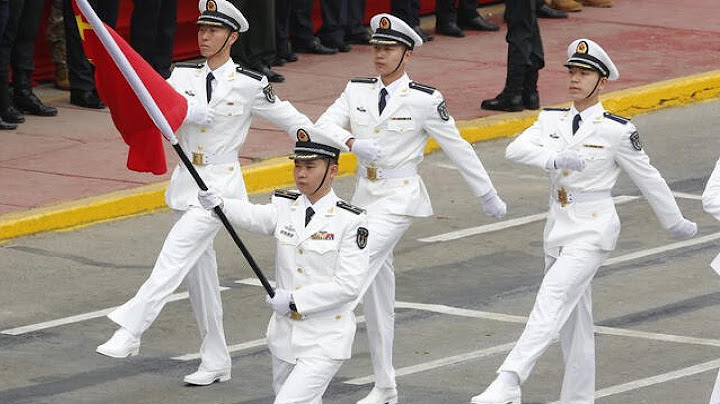 🇵🇪 Delegaciones de China, Chile, Ecuador, Argentina, Brasil y Paraguay en desfile militar 🔴