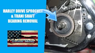 Harley Davidson Drive Sprocket & Transmission Shaft Bearing Removal Part 4 of 10 | Techn' Moto screenshot 5