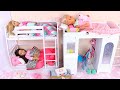 Baby Dolls Evening Dress up in Bunk Bedroom with Girls Toys