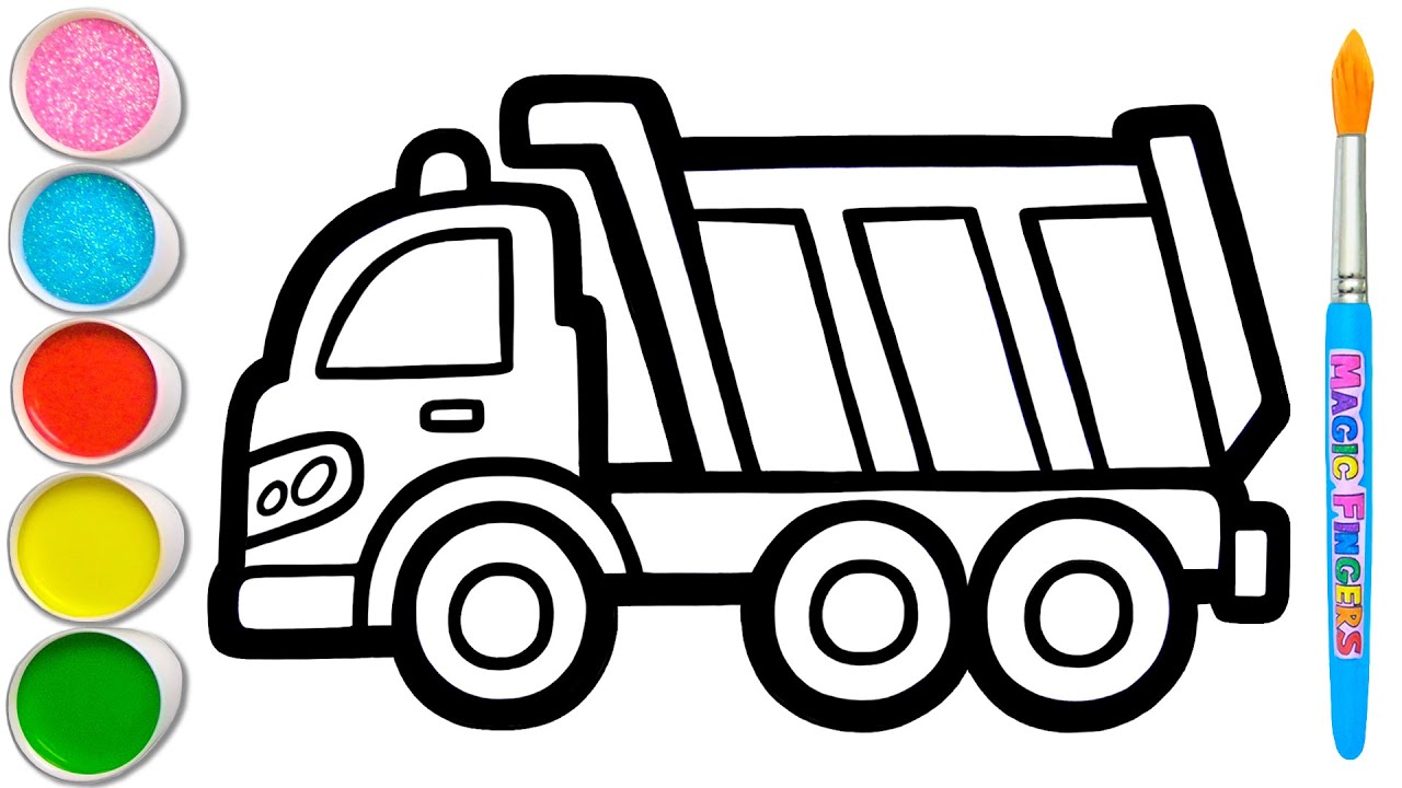 simple dump truck drawing