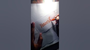 Naresh name in calligraphy #shorts #calligraphy #youtube #art #gsbrand #brushpen #requestedvideo