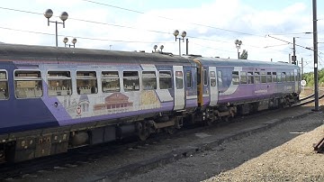 Northern Class 153 & 155 leave York (18/8/13)