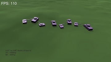 unity3d project_battle #4 300vs300 4ht vs 4mt battle of two ai