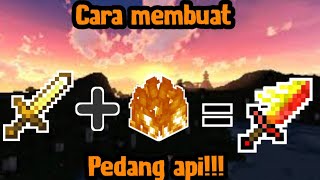 CARA MEMBUAT PEDANG API DI MINECRAFT!!!!